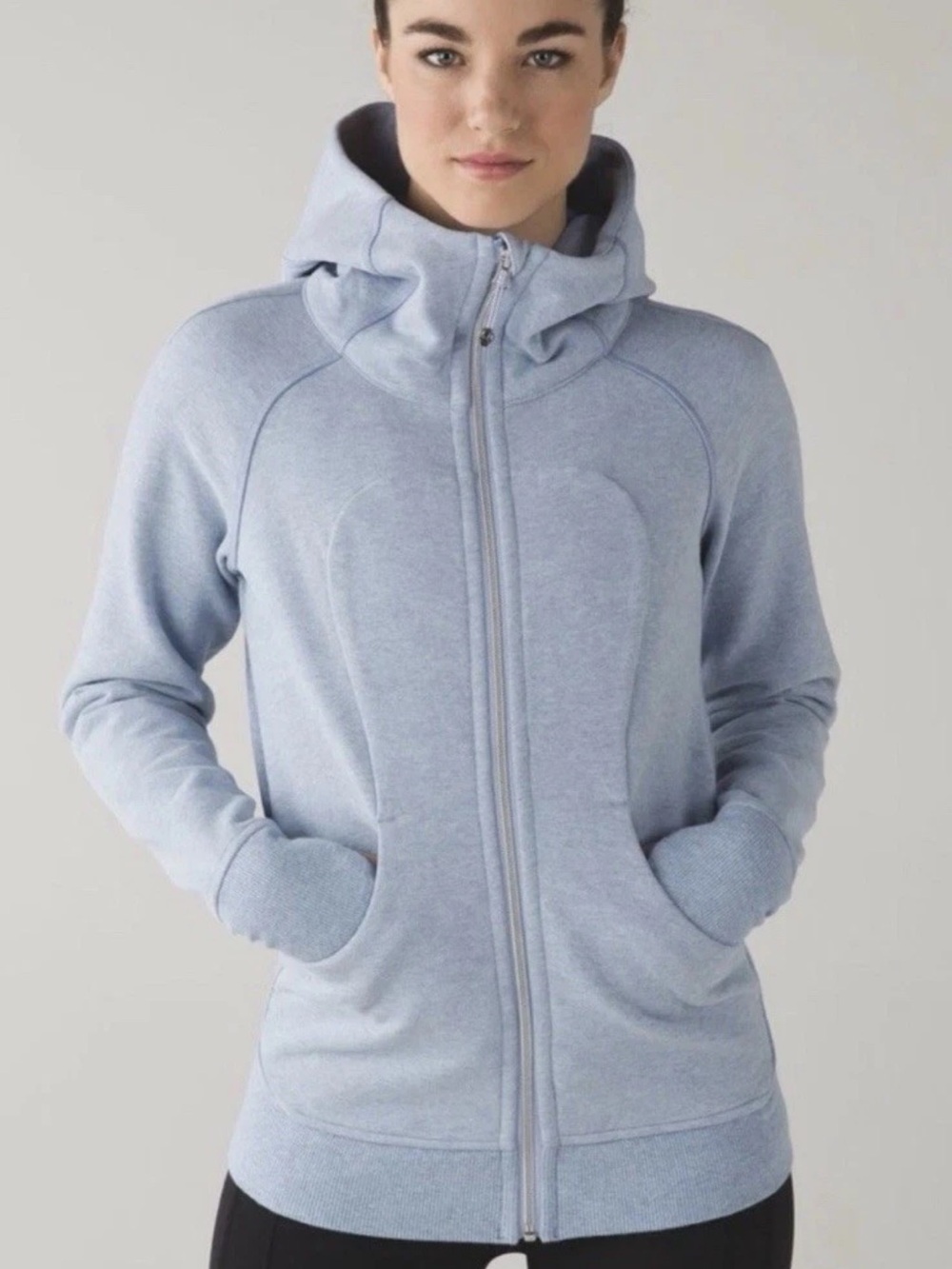 lululemon athletica Light Blue Full-Zip Hooded Sweatshirt
